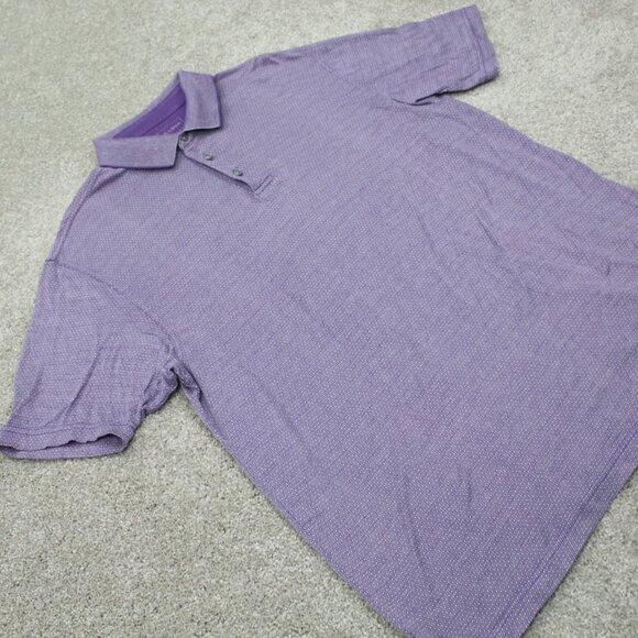 Jos A Bank Leadbetter Golf Polo Shirt Mens Large Purple 100% Cotton S/S Pullover - Picture 5 of 10